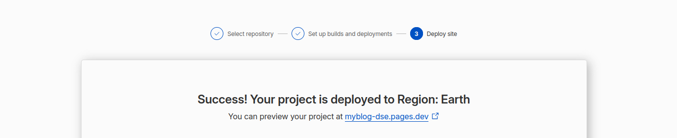 Successfull deployment